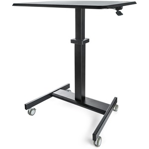 StarTech.com Mobile Standing Desk - Portable Sit-Stand Ergonomic Height Adjustable Cart on Wheels - Rolling Computer/Laptop Workstation - Sit-stand cart is easily movable; Stable base w/ lockable front wheels - Mobile standing desk with large 24x31.5in surface - 11lb Lift capacity - Easy to clean portable rolling laptop workstation w/ one-touch adjustable height (29-45in) - Tools incl.
