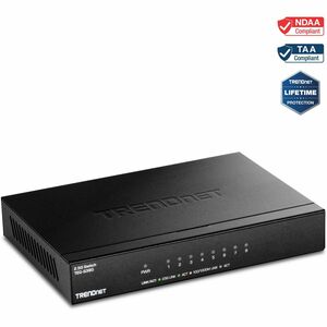 TRENDnet 8-Port Unmanaged 2.5G Switch, 8 x 2.5GBASE-T Ports, 40Gbps Switching Capacity, Backwards Compatible with 10-100-1000Mbps Devices, Fanless, Wall Mountable, Black, TEG-S380 - 8 Ports - 2.5 Gigabit Ethernet - 2.5GBase-T - TAA Compliant - 2 Layer Supported - 12.40 W Power Consumption - Twisted Pair - Wall Mountable - Lifetime Limited Warranty