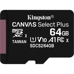 Kingston Canvas Select Plus SDCS2 64 GB Class 10/UHS-I (U1) microSDXC