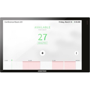 Crestron 7 in. Room Scheduling Touch Screen-Black Smooth - 6.8inWidth x 2inDepth x 4.2i