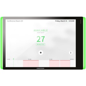 Crestron 7 in. Room Scheduling Touch Screen-Black Smooth-with Light Bar - 7.3inWidth x 2.