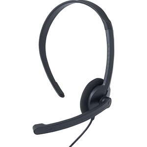 Verbatim Mono Headset with Microphone and In-Line Remote - Mono - Mini-phone (3.5mm) - Wired - 32 Ohm - 20 Hz - 20 kHz - Over-the-head - Monaural - Circumaural - 5.2 ft Cable - Omni-directional Microphone