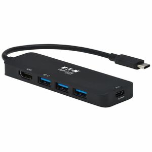 Tripp Lite by Eaton USB-C Multiport Adapter - 4K 60 Hz HDMI USB 3.x (5Gbps) Hub Ports 100W PD Charging HDR HDCP 2.2