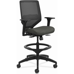 HON Solve Task Chair - Ink Foam Seat - Black Mesh Back - Black Frame - Mid Back - 5-star Base - Armrest - 1 Unit