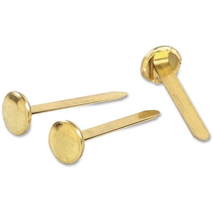 ACCO+Solid+Brass+Round+Head+Fasteners+-+1.25%26quot%3B+Shank+-+0.5%26quot%3B+Diameter+-+Brass+-+Brass+-+100+%2F+Box