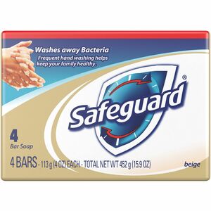 Safeguard+Deodorant+Bar+Soap+-+4+oz+-+Bath%2C+Skin+-+Clear+-+4%2FPack+-+12+%2F+Carton