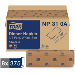 Tork White Dinner Napkin | Sayes Office Supply