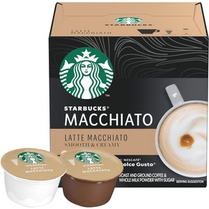 Starbucks® Coffee by NESCAFE Pod Latte Macchiato Dolce Gusto Coffee - Compatible with Nescafe Dolce Gusto - 4.5 oz - 12 / Each