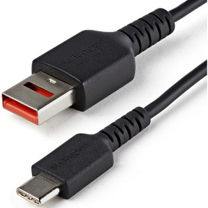 StarTech.com 3ft (1m) Secure Charging Cable, USB-A to USB-C Data Blocker Charge-Only Cable, Secure Charger Adapter Cable for Phone/Tablet - 3ft USB-A to USB-C Secure Charging Data Blocker Adapter Cable - Prevents data theft/spyware/malware - Power-Only No Data Pins - Physical Data Blocking Charger Cable - 5V/2.4A/12W max - TPE Jacket - Ideal for high-security corporate/government/airport