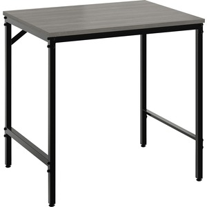 Safco Simple Study Desk - Neowalnut Rectangle, Laminated Top - Black Powder Coat Four Leg Base - 4 Legs - 30.50