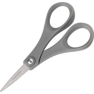 Fiskars+Performance+Versatile+Scissors+-+5%26quot%3B+Overall+Length+-+Stainless+Steel+-+Straight+Tip+-+Gray+-+1+Each