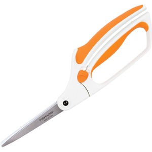 Fiskars+Easy+Action+Bent+Scissors+-+8%26quot%3B+Overall+Length+-+Stainless+Steel+-+Multi+-+1+Each