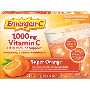 Emergen-C+Super+Orange+Vitamin+C+Drink+Mix+-+For+Immune+Support+-+Super+Orange+-+1+Each+-+30+Per+Box