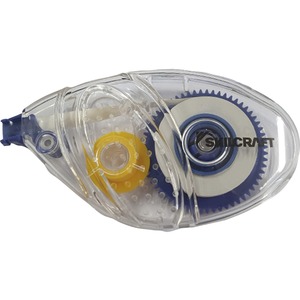 SKILCRAFT%C2%AE+Sideways+Dispenser+Correction+Tape+-+0.20%26quot%3B+Tape+Width+x+32.83+ft+Tape+Length+-+Transparent+Dispenser+-+Non-refillable%2C+Mess-free+-+White+-+1+%2F+Each