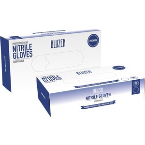Afflink Blue Nitrile Gloves - Allergy Protection - Large Size - For Right/Left Hand - Blue - Tear Resistant, Rip Resistant, Comfortable - For Sanitation, Healthcare Working, Janitorial Use - 100 / Box