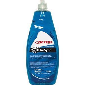 Betco+Simplicity+In-Sync+Dishwashing+Liquid+-+Concentrate+-+38+fl+oz+%281.2+quart%29+-+Fresh+Ozonic+ScentBottle+-+1+Each+-+Film-free%2C+Rinse-free%2C+Streak-free+-+Blue