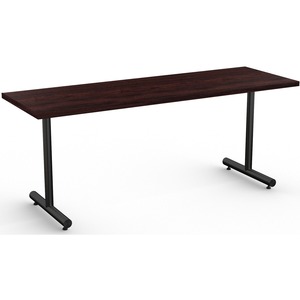 Special-T Kingston Training Table Component - Espresso Rectangle Top - Black T-shaped Base - 72