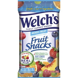 Welch%26apos%3Bs+Mixed+Fruit+Snacks+-+Gluten-free%2C+Preservative-free%2C+Trans+Fat+Free+-+Strawberry%2C+White+Grape+Raspberry%2C+Orange%2C+White+Grape+Peach%2C+Concord+Grape+-+2.25+oz+-+48+%2F+Carton