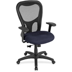 Eurotech+Apollo+Synchro+High+Back+Chair+-+Blueberry+Fabric+Seat+-+Black+Back+-+High+Back+-+5-star+Base+-+Armrest+-+1+Each