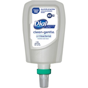 Dial+FIT+TF+Refill+Clean%2B+Foaming+Hand+Wash+-+33.8+fl+oz+%281000+mL%29+-+Bacteria+Remover%2C+Odor+Remover+-+Skin%2C+Hand+-+Antibacterial+-+Fragrance-free%2C+Dye-free+-+3+%2F+Carton