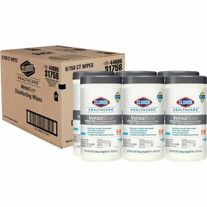 Clorox+Healthcare+VersaSure+Disinfectant+Wipes+-+Ready-To-Use+-+8%26quot%3B+Length+x+6.75%26quot%3B+Width+-+150+%2F+Carton+-+6+%2F+Carton+-+Strong%2C+Durable%2C+Alcohol-free%2C+Fume-free%2C+Fragrance-free%2C+Pre-moistened+-+White