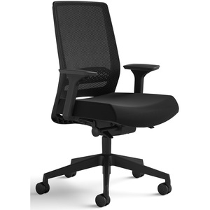 Safco Safco Medina Deluxe Task Chair - 5-star Base - Black - Armrest - 1 Each