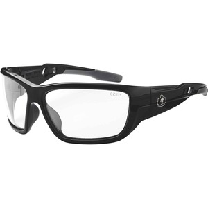 Skullerz BALDR Clear Lens Safety Glasses - Anti-fog, Impact Resistant, Anti-scratch, UV Resistant, Durable, Bendable Frame, Flexible Frame, Break Resistant, Non-Slip Temple, Rubber Tipped Temples, Sweat Resistant, ... - Eye Protection - Black - 1 Each