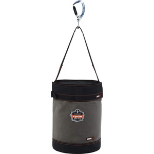 Arsenal+5940T+Bucket+-+Reinforced%2C+Handle%2C+Pocket%2C+Durable%2C+Storm+Drain+-+14%26quot%3B+-+Plastic%2C+Nylon%2C+Nickel+Plated%2C+Synthetic+Leather%2C+Canvas+-+Gray+-+1+Each