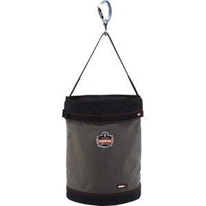 Arsenal+5945T+Bucket+-+Reinforced%2C+Handle%2C+Pocket%2C+Durable%2C+Storm+Drain+-+17.5%26quot%3B+-+Plastic%2C+Nylon%2C+Nickel+Plated%2C+Synthetic+Leather%2C+Canvas+-+Gray+-+1+Each