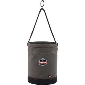 Arsenal+5960+Canvas+Hoist+Bucket+with+D-Rings+-+Reinforced%2C+Handle%2C+Pocket%2C+Durable%2C+Storm+Drain+-+14%26quot%3B+-+Plastic%2C+Nylon%2C+Nickel+Plated%2C+Synthetic+Leather%2C+Canvas+-+Gray+-+1+Each