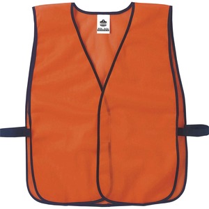 Ergodyne+8010HL+Non-Certified+Economy+Vest+-+Hook+%26+Loop+Closure+-+Polyester+Mesh+-+Orange+-+1+Each