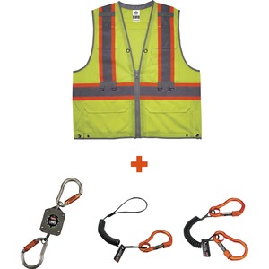 Ergodyne+8231TVK+Hi-Vis+Tool+Tethering+Safety+Vest+Kit+-+Class+2