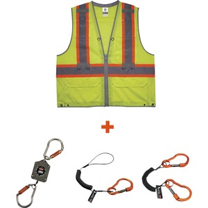 Ergodyne+8231TVK+Hi-Vis+Tool+Tethering+Safety+Vest+Kit+-+Class+2