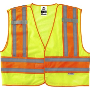 Ergodyne+8245PSV+Type+P+Class+2+Public+Safety+Vest+-+Small%2FMedium+Size+-+Hook+%26+Loop+Closure+-+Poly%2C+Poly+-+Lime+-+Reflective%2C+Pocket%2C+Mic+Tab%2C+Two-tone+-+1+Each