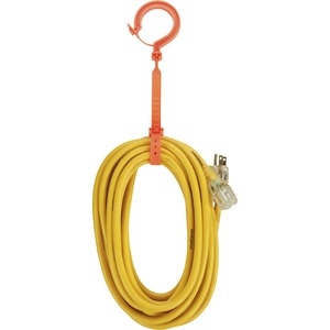 Squids+3540+Large+Locking+Hook+-+44+lb+%2819.96+kg%29+Capacity+-+19%26quot%3B+Length+-+for+Tie%2C+Cable%2C+Cord%2C+Pipe%2C+Hose+-+Nylon+-+Orange+-+6+%2F+Carton