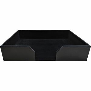 Dacasso+Classic+Leather+Conference+Pad+Holder+-+20%26quot%3B+Height+x+16%26quot%3B+Width+-+Leather%2C+Felt%2C+Fabric+-+Black+-+1+Each
