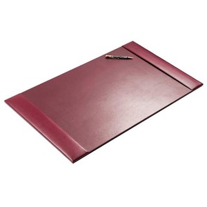 Dacasso+Bonded+Leather+Desk+Pad+-+Rectangular+-+30%26quot%3B+Width+-+Bonded+Leather%2C+Velveteen+-+Burgundy