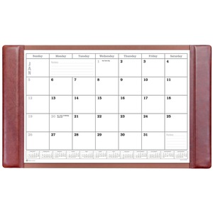 Dacasso+Leather+Calendar+Desk+Pad+-+Rectangular+-+34%26quot%3B+Width+-+12+Sheets+-+Top+Grain+Leather%2C+Velveteen+-+Mocha