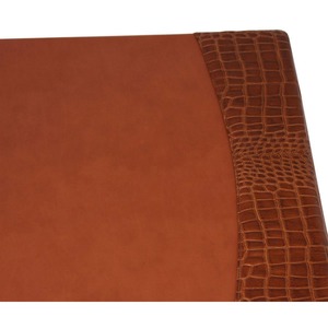 Protacini+Cognac+Brown+Italian+Patent+Leather+34%26quot%3B+x+20%26quot%3B+Side-Rail+Desk+Pad+-+Rectangular+-+34%26quot%3B+Width+-+Italian+Leather%2C+Velveteen+-+Cognac+Brown