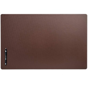 Dacasso+Leatherette+Desk+Mat+-+Rectangular+-+30%26quot%3B+Width+-+Leatherette%2C+Velveteen+-+Chocolate+Brown
