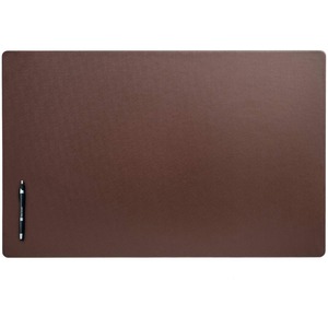 Dacasso+Leatherette+Desk+Mat+-+Rectangular+-+34%26quot%3B+Width+-+Leatherette%2C+Velveteen+-+Chocolate+Brown