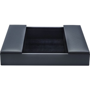 Dacasso+Leatherette+Enhanced+Conference+Room+Organizer+-+Desktop+-+Navy+Blue+-+Leatherette%2C+Velveteen+-+1+Each