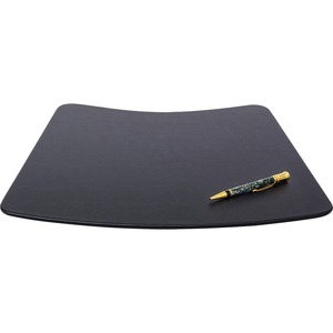 Dacasso+Round+Table+Leatherette+Conference+Pad+-+Rectangular+-+17%26quot%3B+Width+-+Leatherette%2C+Velveteen+-+Black
