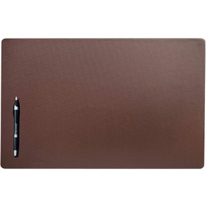 Dacasso+Leatherette+Conference+Pad+-+Rectangular+-+22%26quot%3B+Width+-+Leatherette%2C+Velveteen+-+Chocolate+Brown