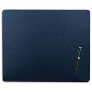 Dacasso+Leatherette+Conference+Table+Pad+-+Rectangular+-+17%26quot%3B+Width+-+Leatherette%2C+Velveteen+-+Navy+Blue