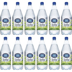 Crystal Geyser Natural Lime Sparkling Spring Water - Ready-to-Drink - 42.27 fl oz (1.25 L) - 12 / Carton / Bottle