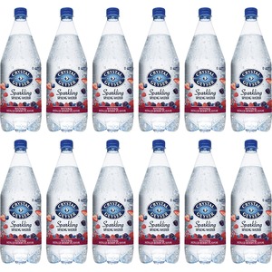 Crystal Geyser Natural Mixed Berry Sparkling Spring Water - Ready-to-Drink - 42.27 fl oz (1.25 L) - 12 / Carton / Bottle
