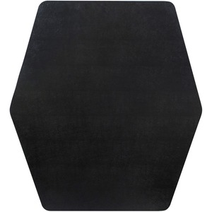 ES+ROBBINS+Game+Zone+Chair+Mat+-+Medium+Pile+Carpet%2C+Hard+Floor+-+46%26quot%3B+Length+x+42%26quot%3B+Width+-+Hexagon+-+Vinyl+-+Black+-+1Each