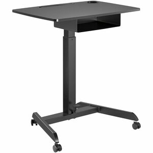 Kantek+Mobile+Height-Adjustable+Sit-Stand+Desk+-+Adjustable+Height+-+22%26quot%3B+Table+Top+Length+x+31.50%26quot%3B+Table+Top+Width+-+49%26quot%3B+Height+-+Assembly+Required+-+Black+-+Melamine+Top+Material+-+Steel+Frame+Material+-+1+Each