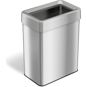 HLS+Commercial+Stainless+Steel+Bin+Receptacle+-+Deodorizer+-+18+gal+Capacity+-+Rectangular+-+Fingerprint+Proof+-+25.8%26quot%3B+Height+x+10.3%26quot%3B+Width+x+16%26quot%3B+Depth+-+Stainless+Steel+-+Silver+-+1+Each